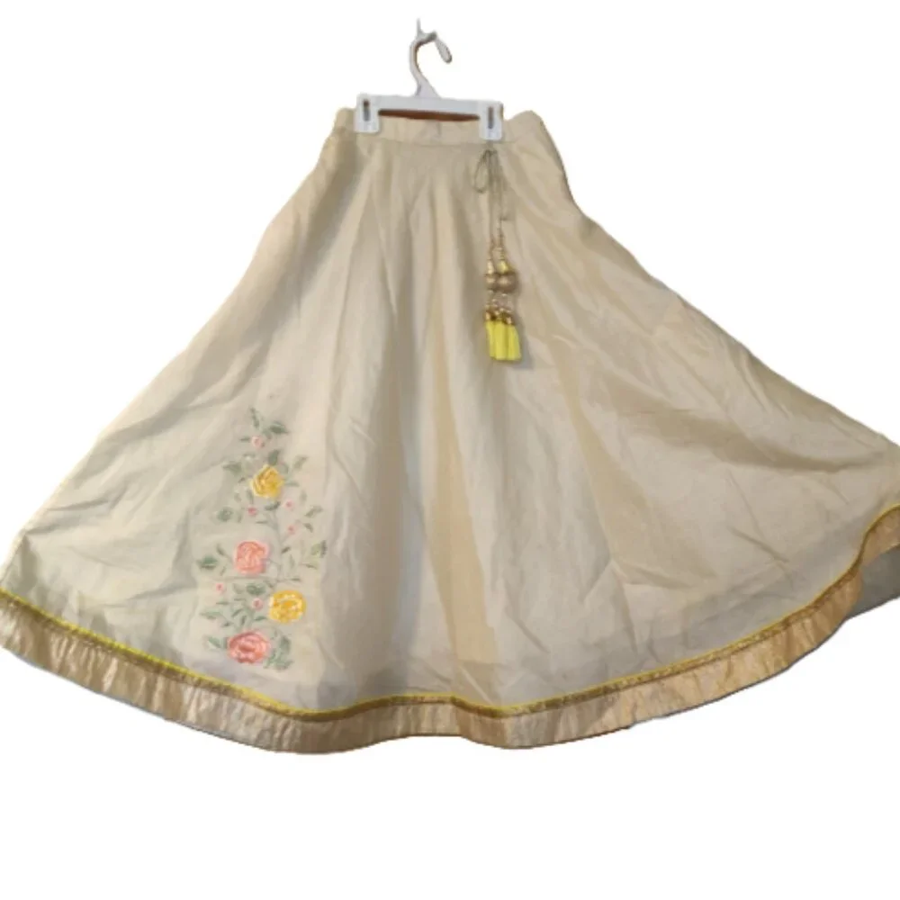 Kid/Junior Indian Skirt Lehenga Formal Gold/Champagne Junior's XS Kid's Large